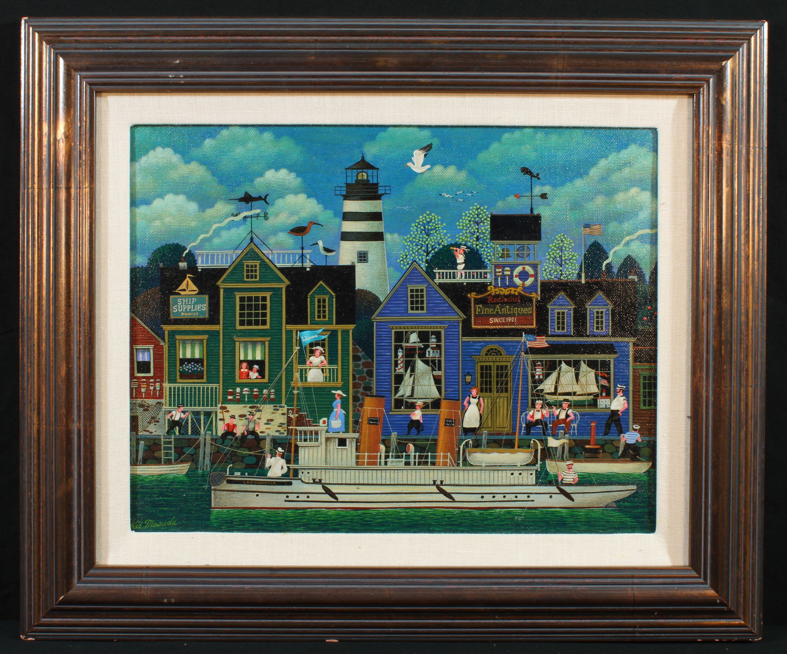 Kei Masuda 20th C Folk Art Steam Tug Boat Lackawanna (1 of 4)