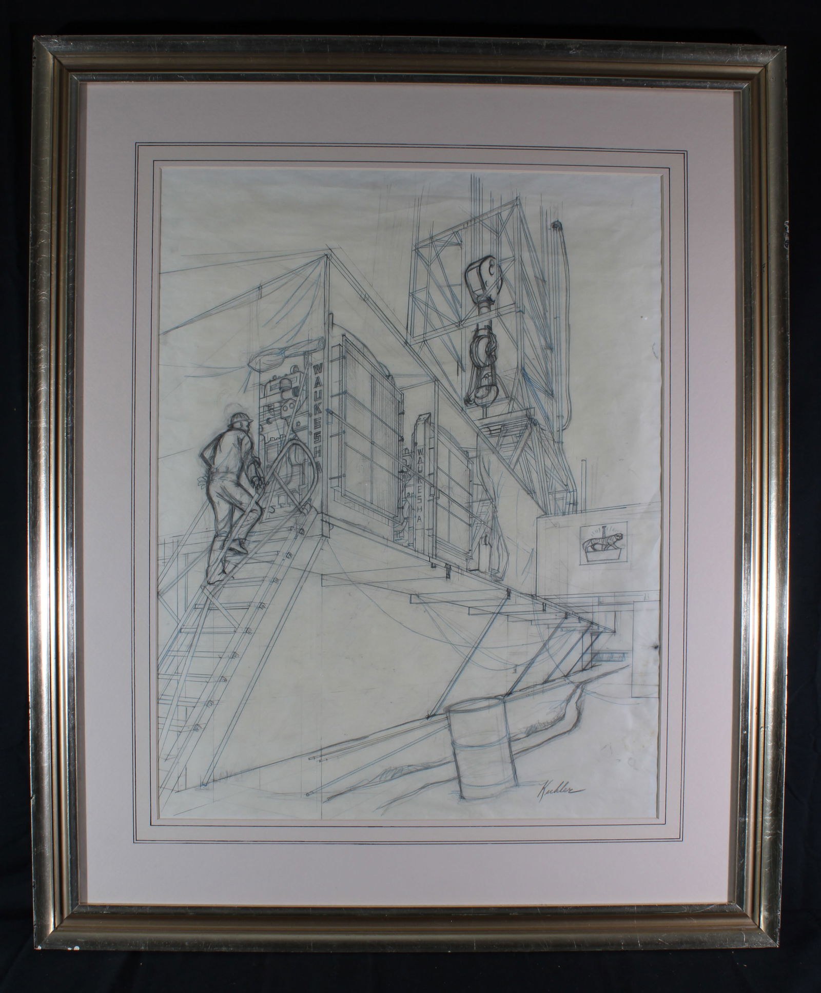 Otto Kuhler WPA Era Workers Oil Drilling Waukesha Engine Pittsburgh PA LISTED (1 of 3)