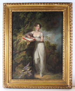 Elizabeth Patterson Bonaparte Portrait by John Opie: TITLE: Elizabeth Patterson Bonaparte Portrait by John Opie CATALOG NOTES: An excellent full length portrait of Elizabeth Patterson Bonaparte. It features various inscriptions on the back regarding not