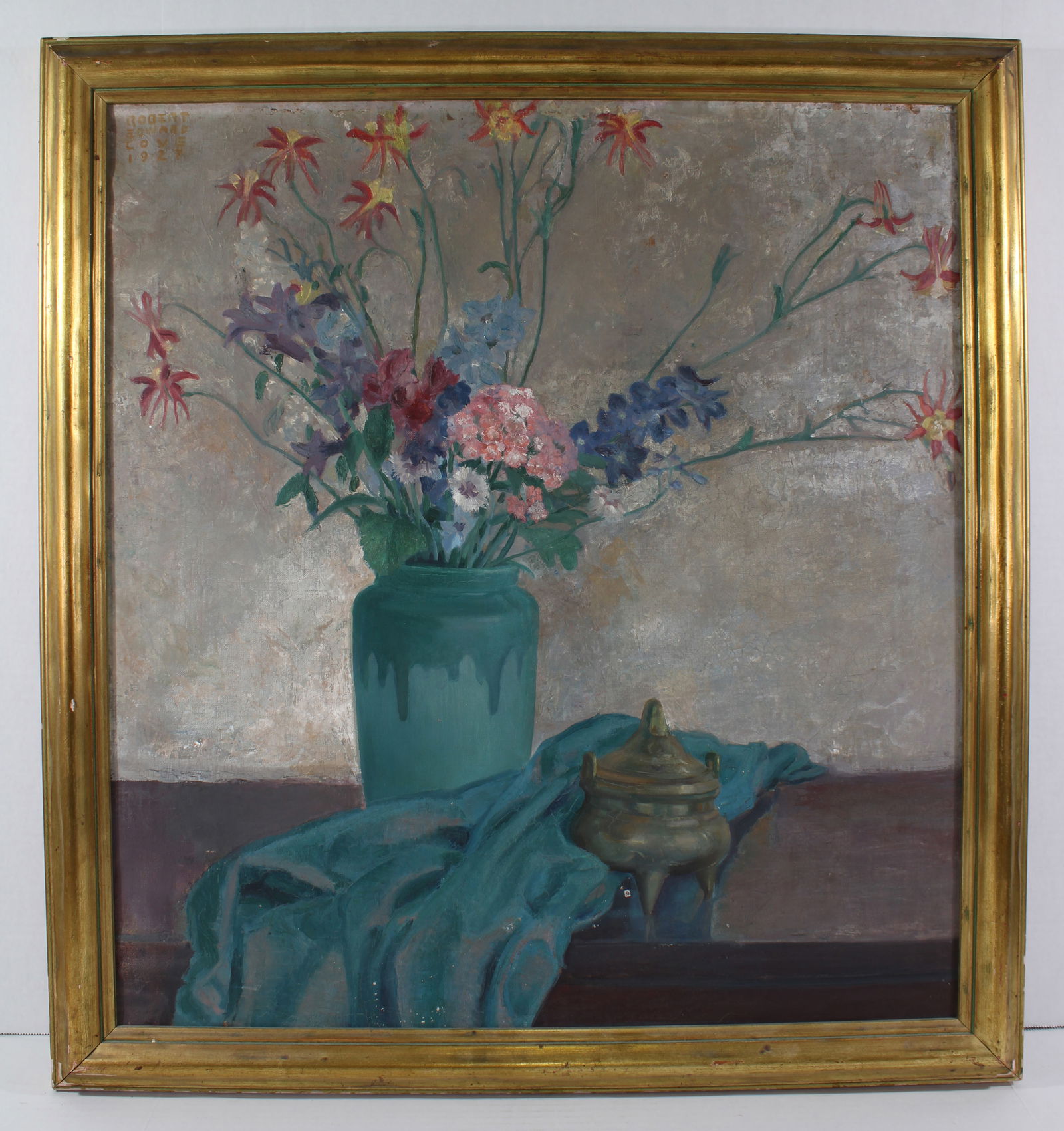 Robert Edward Love 1927 O/C Impressionist Still Life Orientalist TX Washington DC (1 of 6)