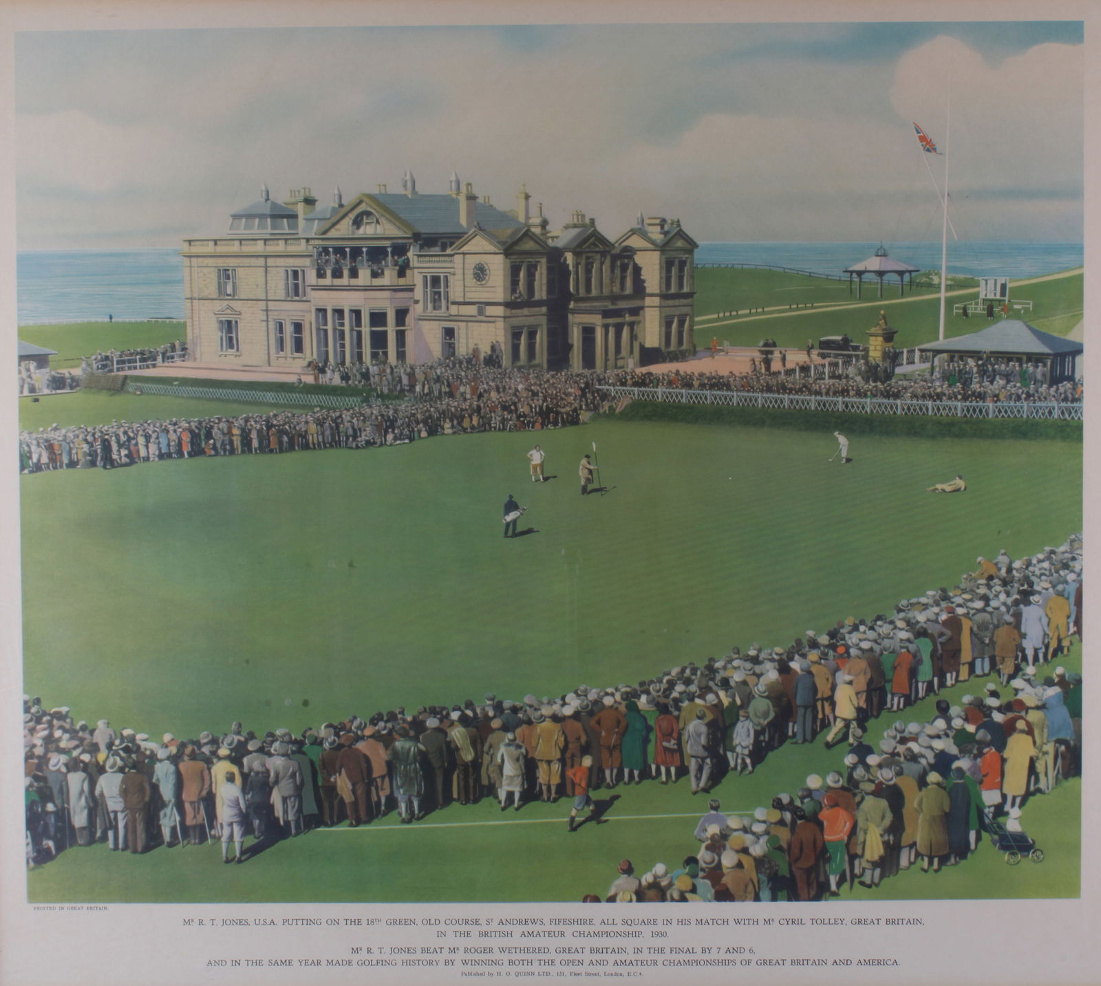 Bobby Jones Golf St Andrews British Amateur Fifeshire 1930 Grand Slam Winner (1 of 8)