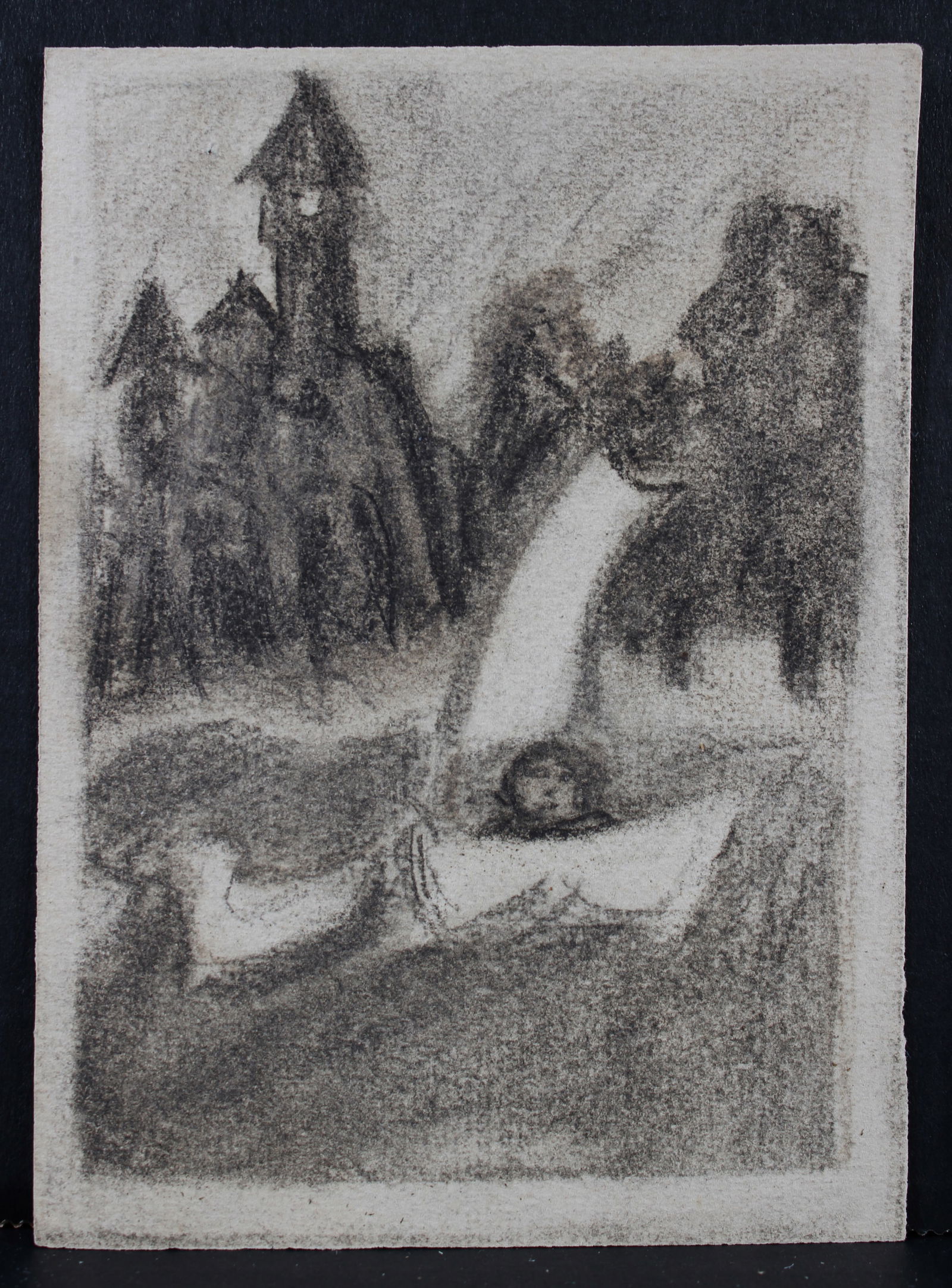 Post Impressionist Expressionist Woman Laundry Landscape (1 of 4)