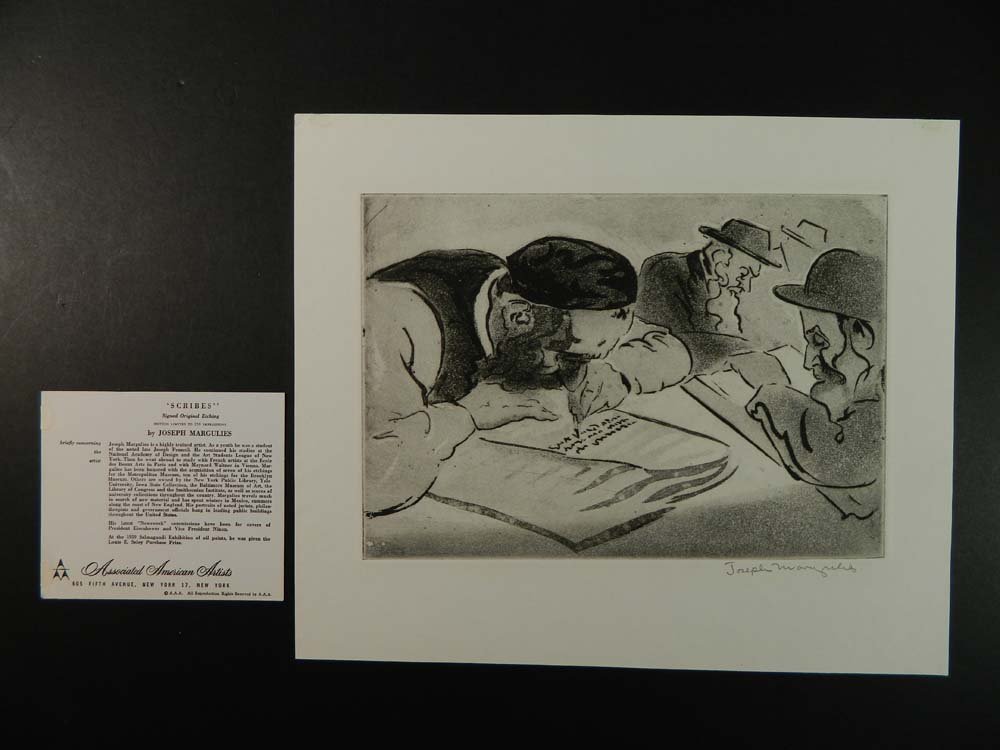 J Margulies 8 Aquatint & Etchings Jewish Subjects (1 of 9)