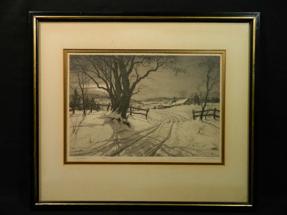 Ronau Woiceske Lithograph "Rising Moon" (1 of 6)