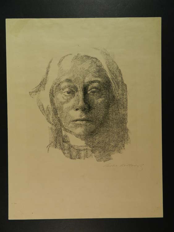 Kathe Kollwitz Rare Self Portrait Pencil Signed (1 of 5)