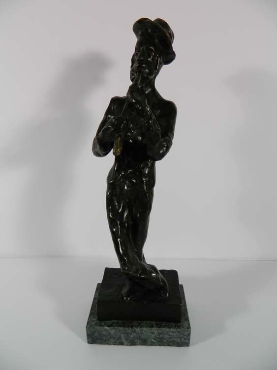 Mane Katz Bronze Sculpture of Flute Player (1 of 5)