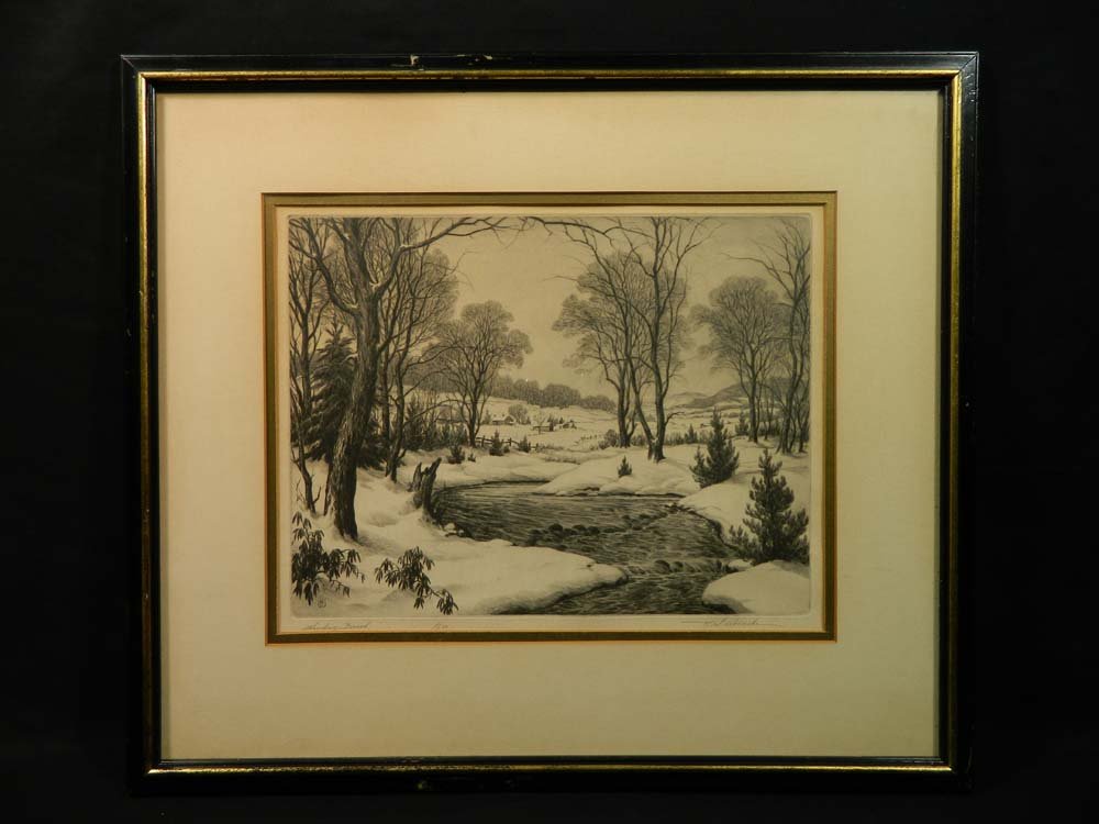 Ronau Woiceske Lithograph "Winding Brook" (1 of 5)
