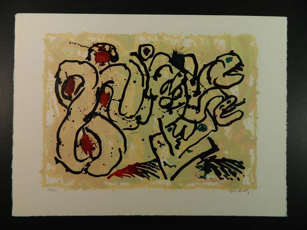 Pierre Alechinsky Denouement Abstract Lithograph (1 of 5)