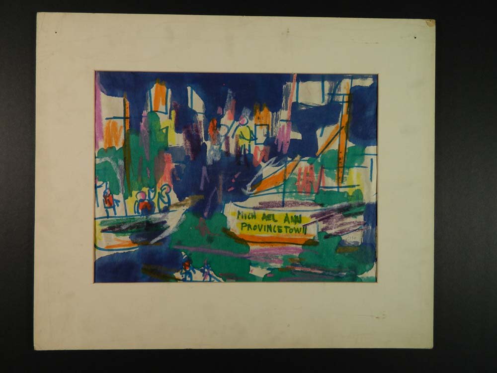 Taro Yamamoto Provincetown Scene Boats in Harbor (1 of 4)