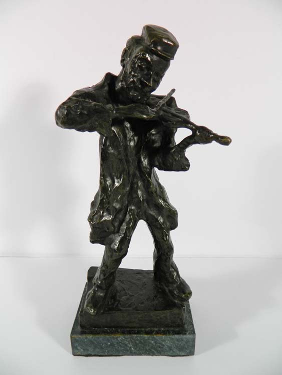 Mane Katz Bronze Sculpture of Fiddler (1 of 5)