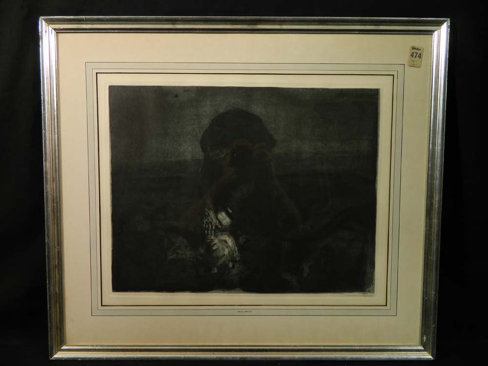 Kathe Kollwitz Etching Battlefield Munchen 22 (1 of 4)