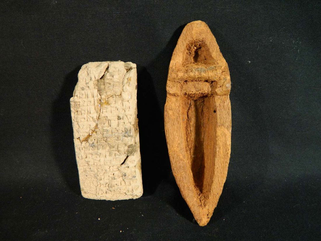 Small Ancient Egyptian Boat + Small Tablet (on 2) (1 of 4)