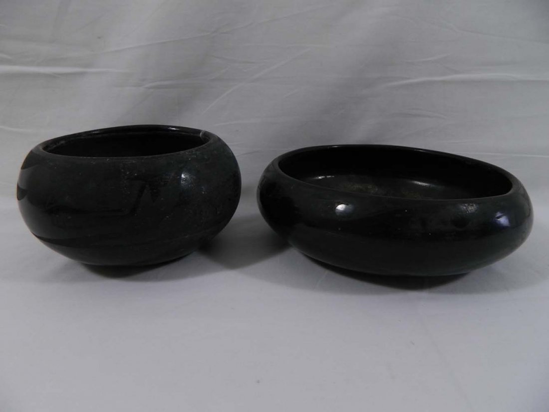 San Ildefonso Blackware. Two bowls. (1 of 9)