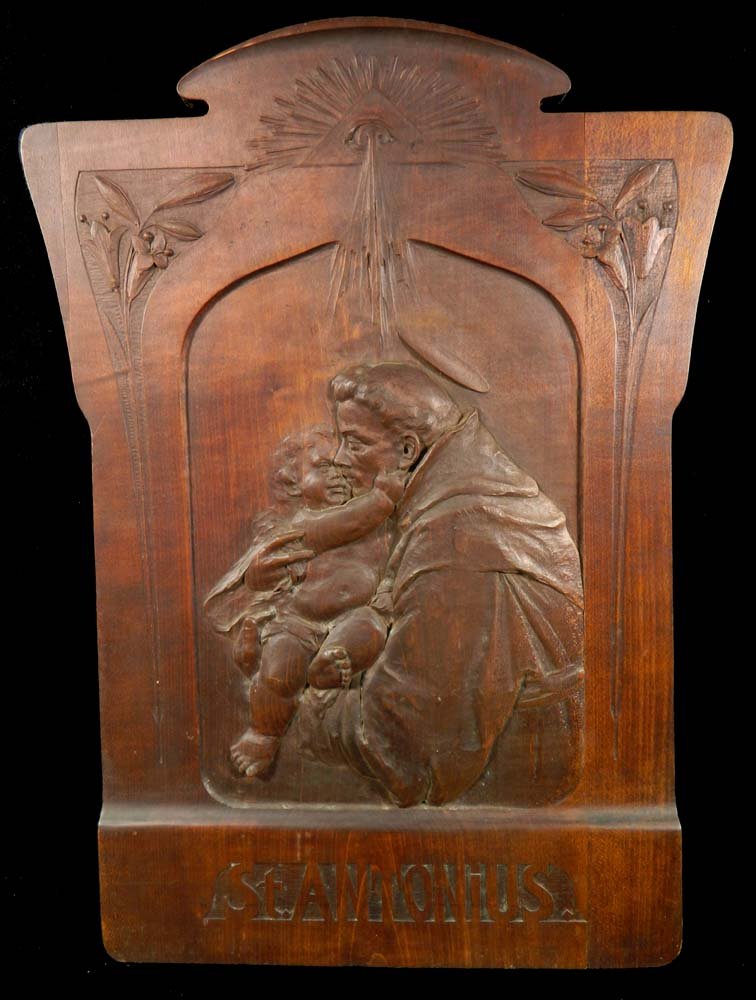 St Antonius Wood Relief Plaque (1 of 5)