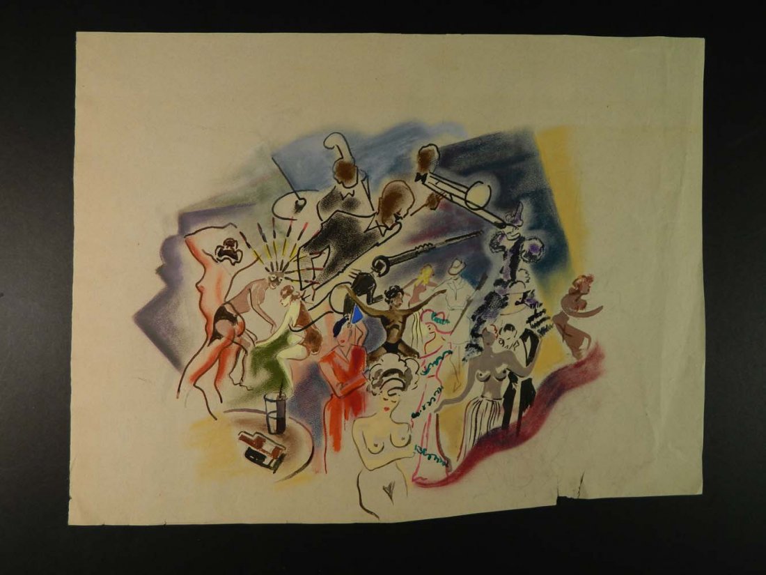 Unknown Artist Cabaret Scene (Adolph Dehn ?) (1 of 4)