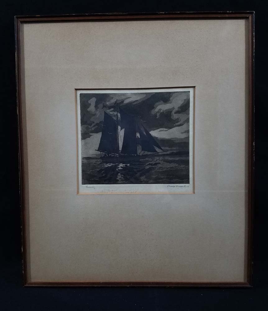 Philip Kappel "Evening Sailboat Marine" (1 of 4)