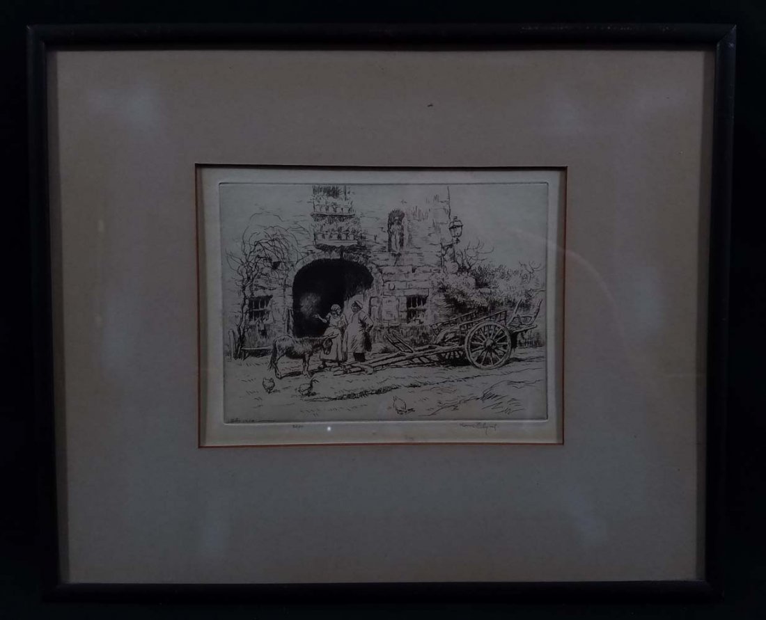 Kerr Eby Etching European Street Scene (1 of 4)