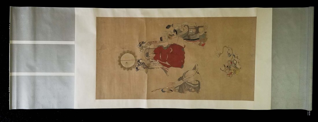 Chinese Scroll Watercolor Nobleman Shou Xing (1 of 7)