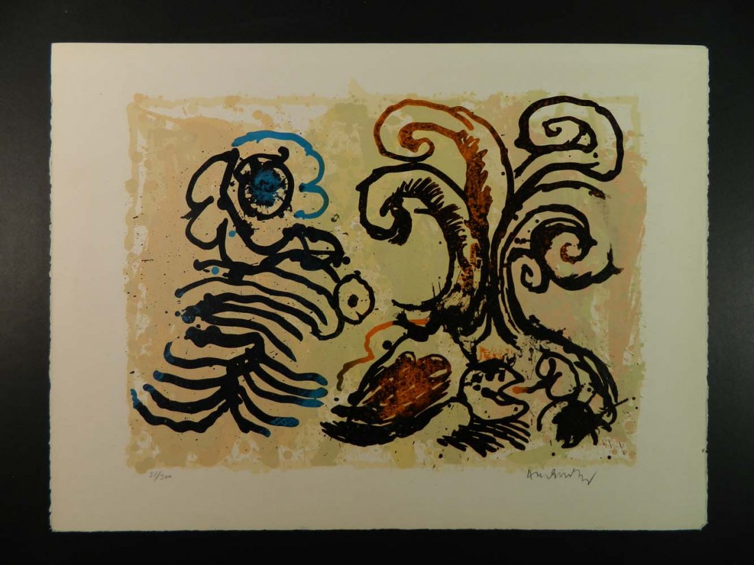 Pierre Alechinsky  Abstract Lithograph (1 of 5)