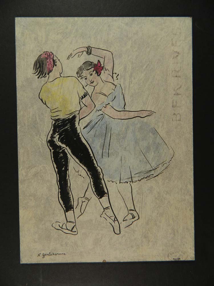 N Gontcharora Girls Dancing, Benjamin West Society: Art,,,N Gontcharora Girls Dancing, Benjamin West Society,,12H_8 5/8W,12H_8 5/8W