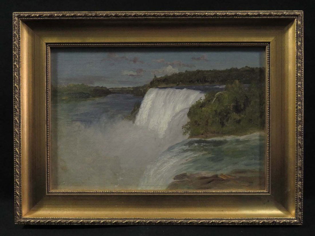 Fine Luminist 19th C Waterfall Landscape (1 of 7)