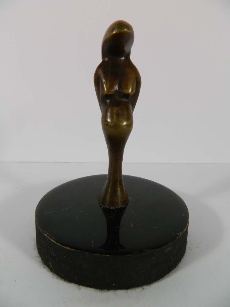 Small Deco Bronze of Woman Sgd Illegibly (1 of 5)