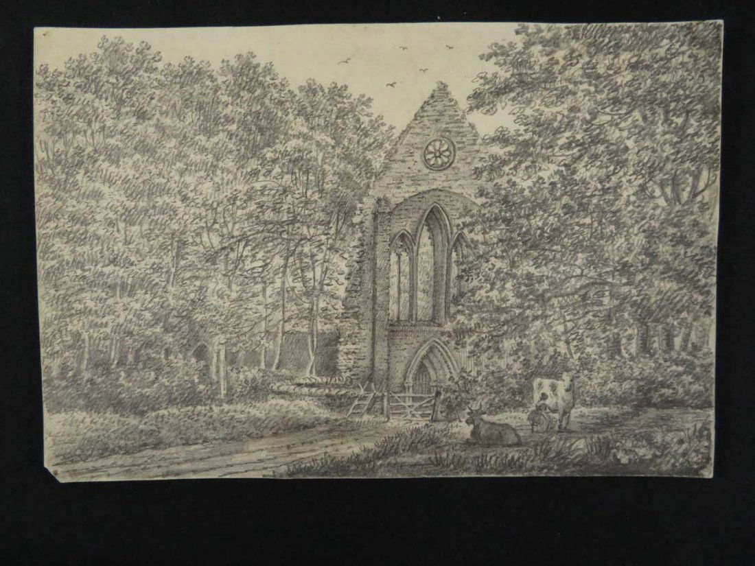 6 of 7 Master Drawings 1810 Crucis Abbey Wales UK (1 of 6)