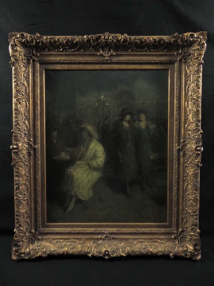 H Heyligers Impressionist CafÃ© Scene w/ Women (1 of 9)