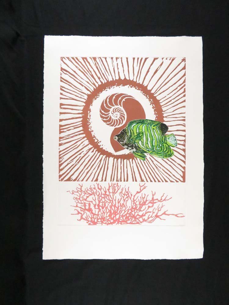 Richard Royce Modernist "Coral Dream" Fish Shell (1 of 3)