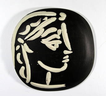 Empreinte Original Picasso Madoura Plein Feu Spotlight: For your consideration is this original Picasso Madoura ceramic plate, which measures in at 7.75" x 7.75" x 1".