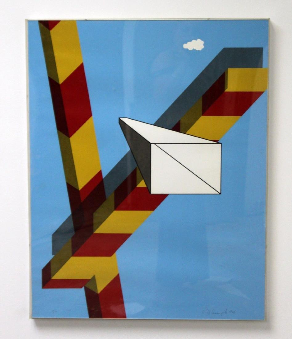 Allan D'arcangelo Abstract Surrealist Print Landscape (1 of 4)