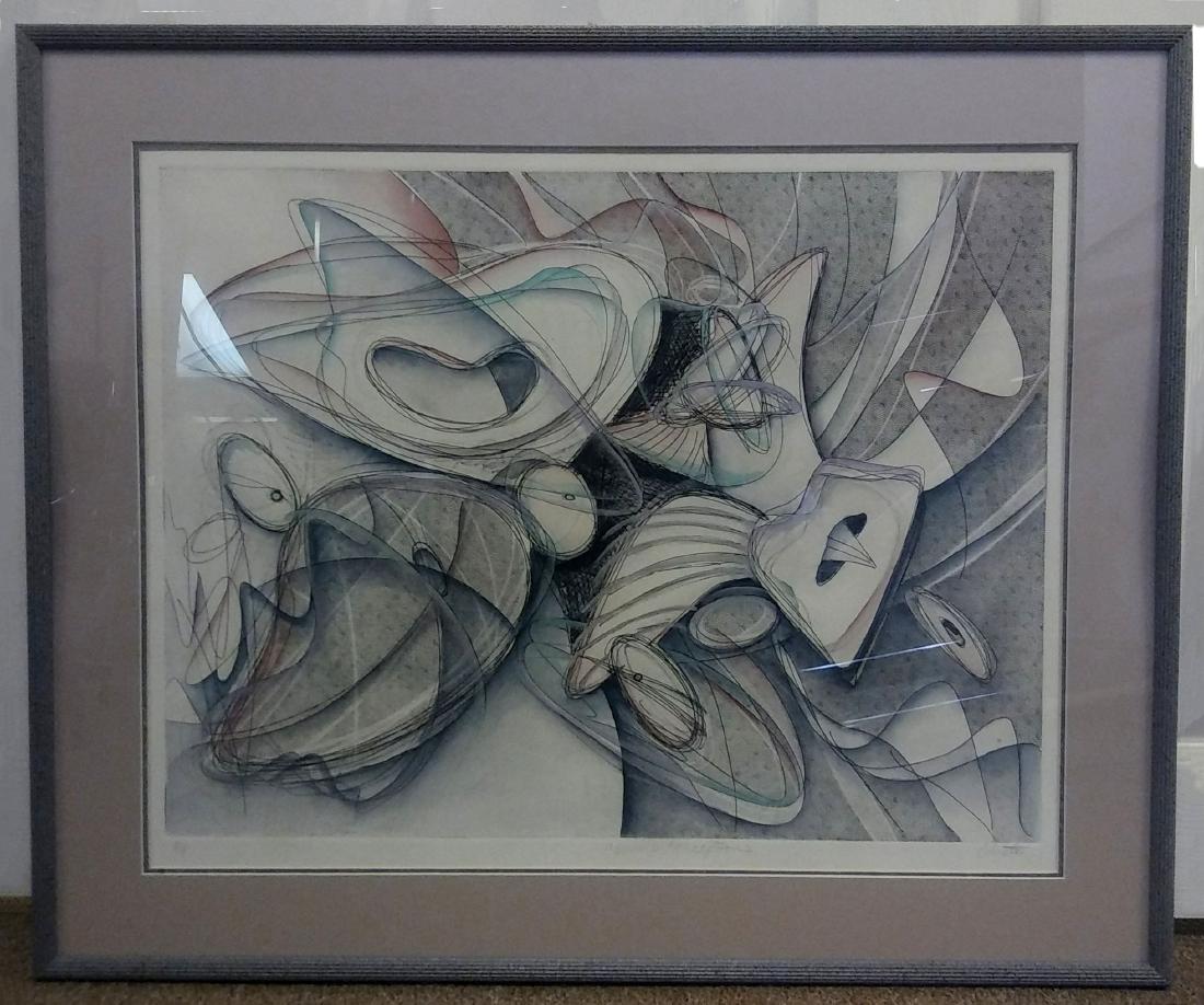 Framed Abstract Floral AP Signed Celeste Titled (1 of 7)
