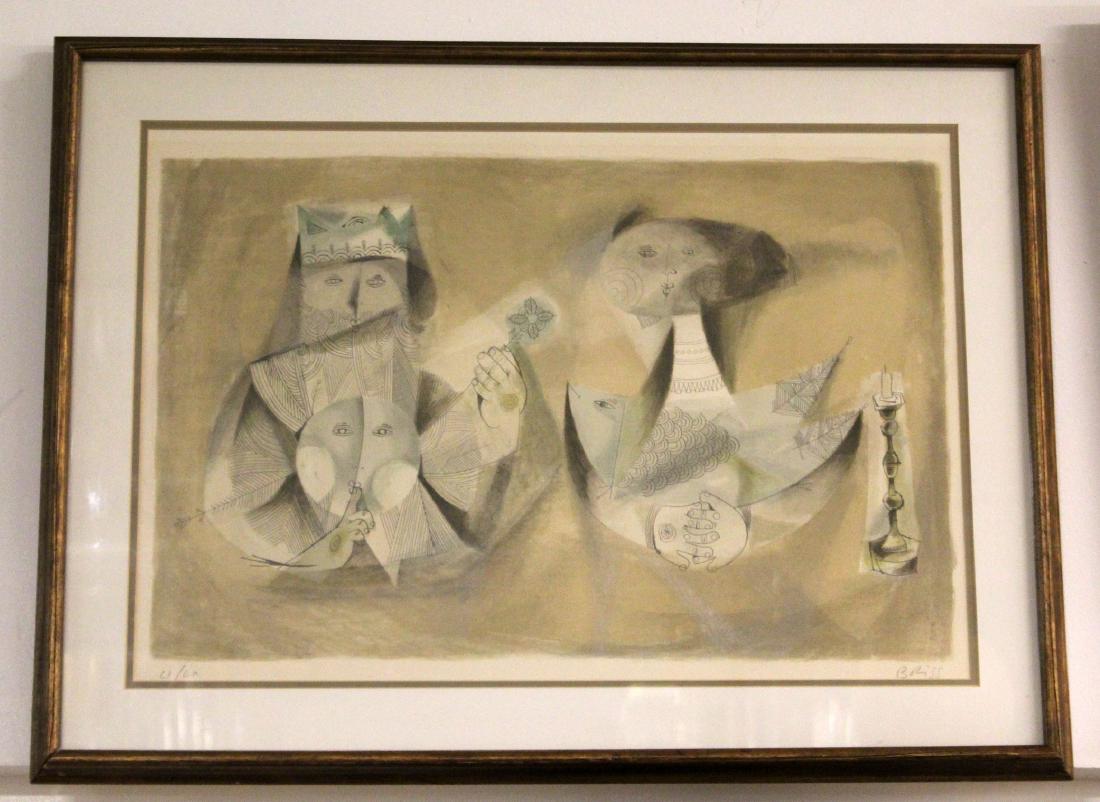 Framed Lithograph Signed Boriss Numbered 51/60 (1 of 4)