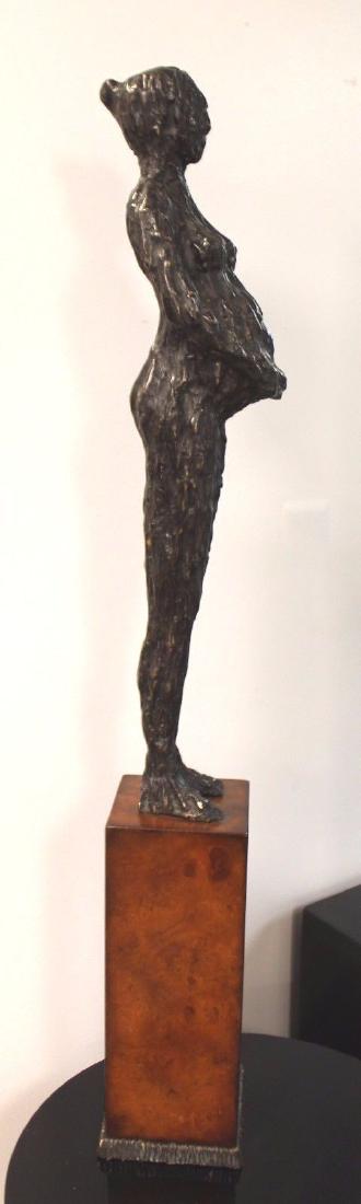 Large Brutalist Bronze Sculpture of Shunned Pregnant (1 of 6)