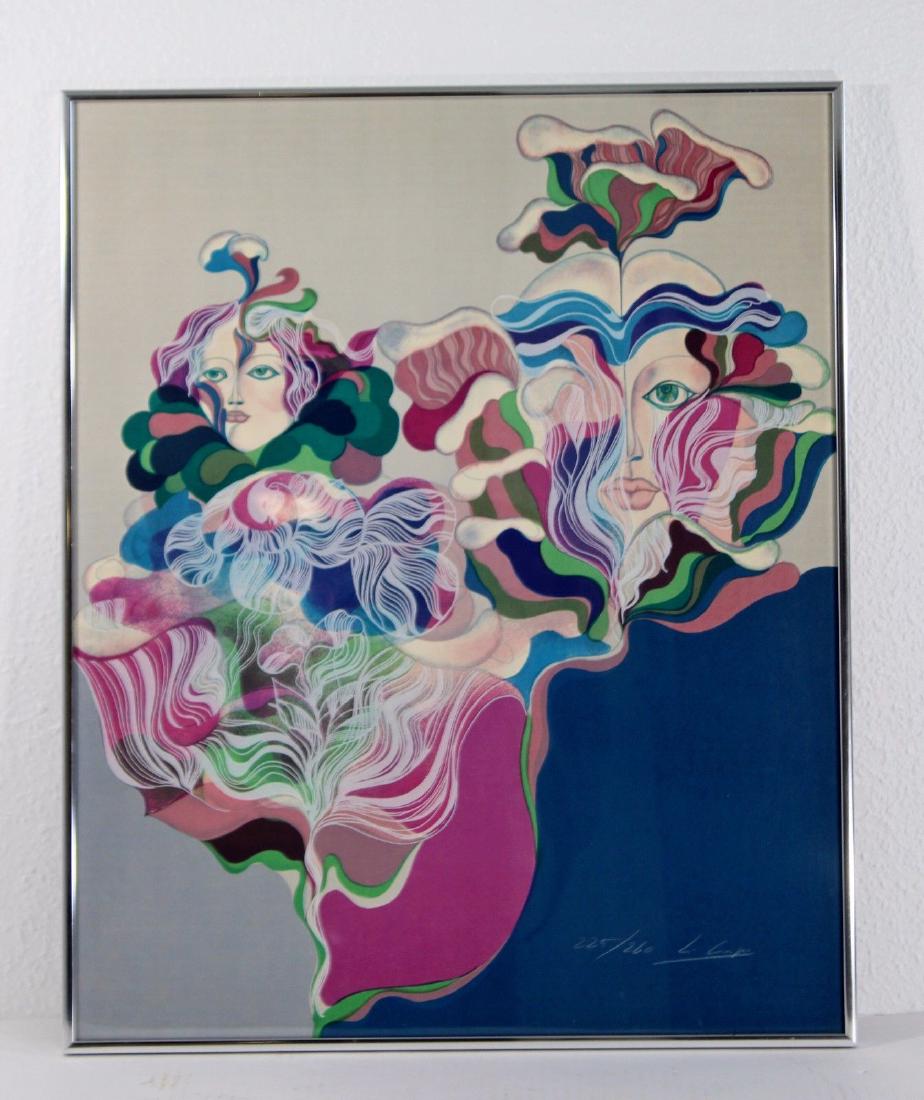 Mod Art Print Signed Numbered 225/260 1970s Max Warhol (1 of 4)