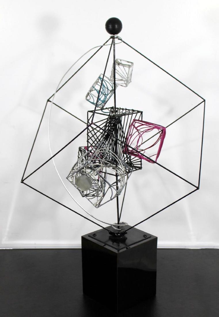 Memphis Multi Color Abstract Signed Kinetic Wire Table (1 of 5)