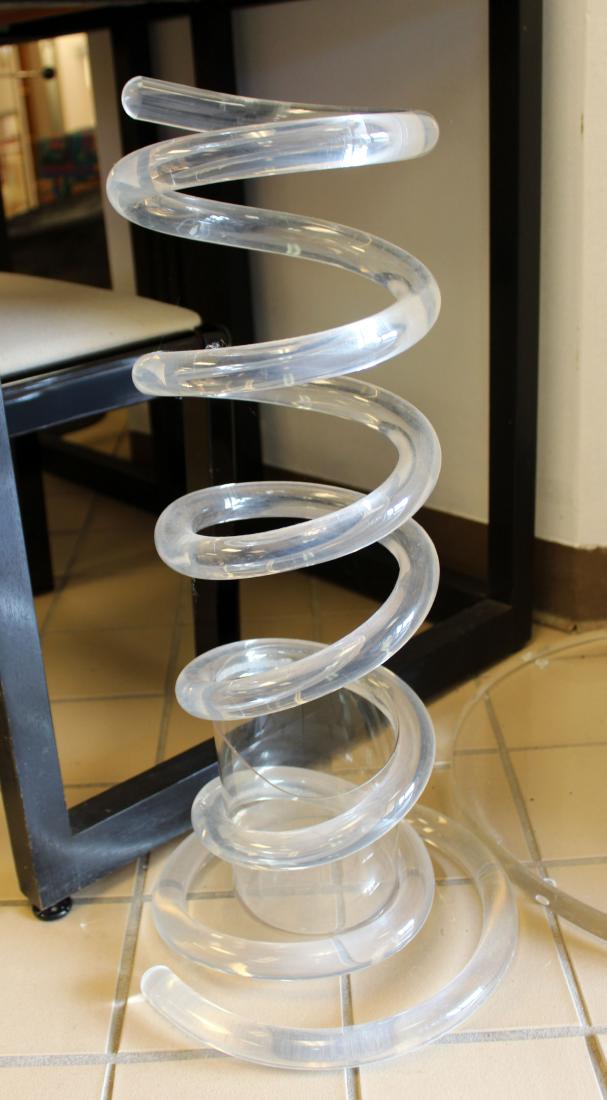 Dorothy Thorpe Lucite Spiral Spring Umbrella Stand (1 of 3)