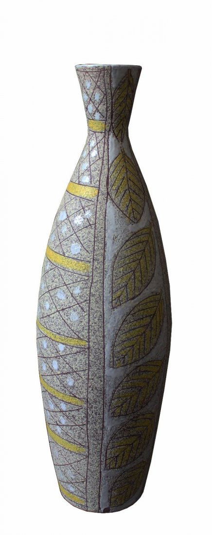Mid Century Modern Ceramic Textured Italian Vase (1 of 8)
