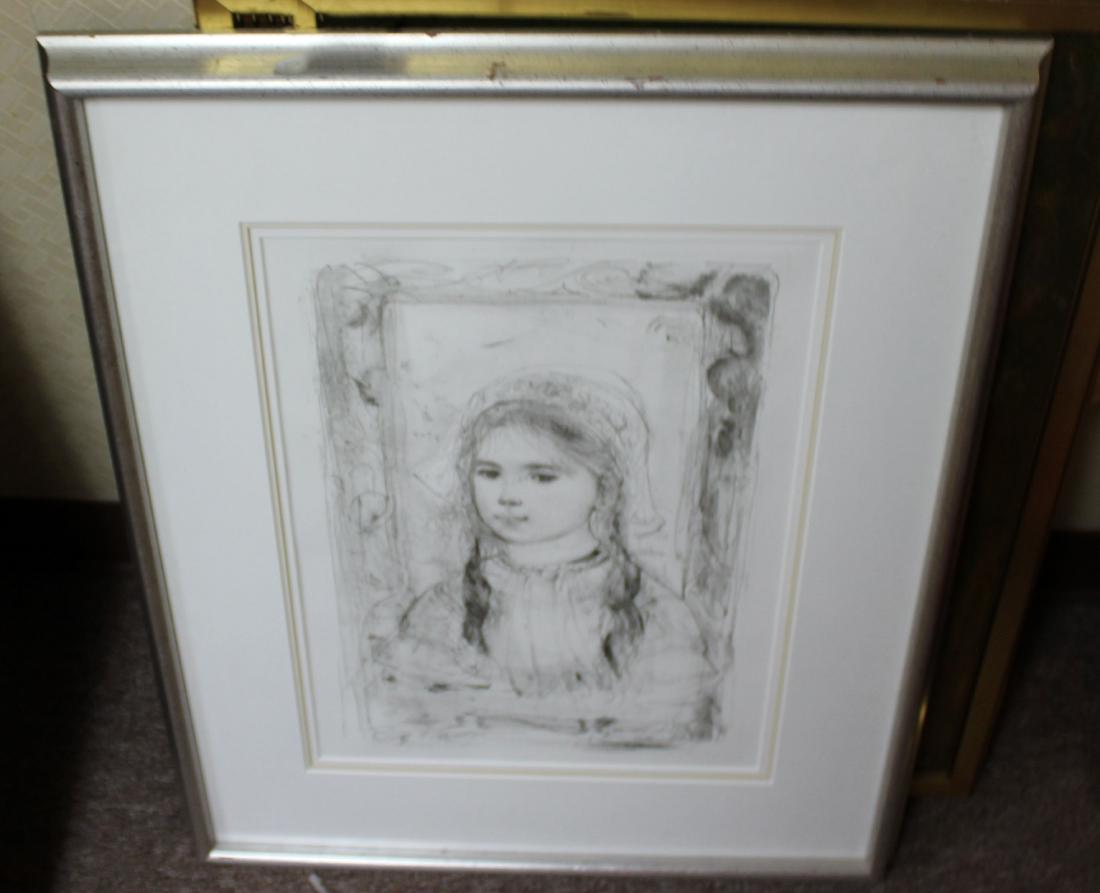 Framed Signed Edna Hibel Jewish Girl (1 of 4)