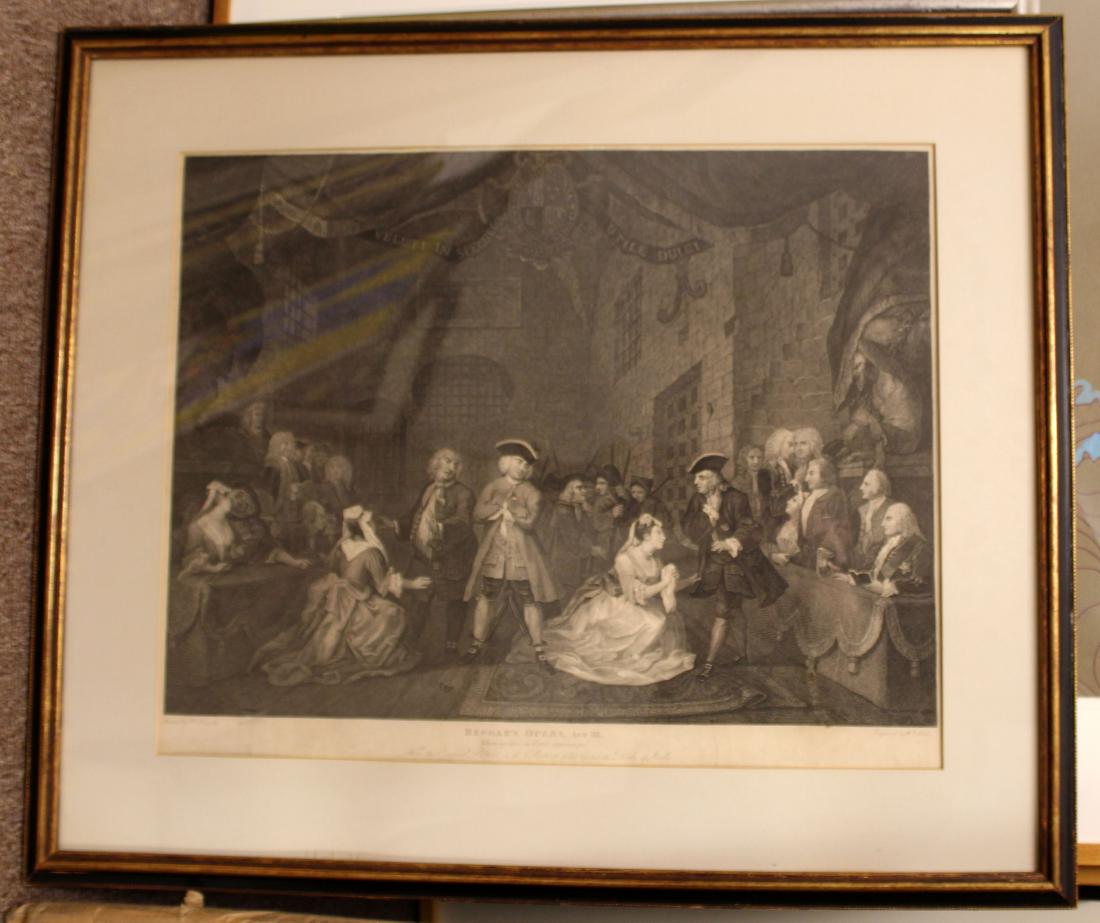 Framed Beggar's Opera: For your consideration is a framed piece entitled "Beggar's Opera." Excellent condition. The dimensions are 29" W x 24.5" H.