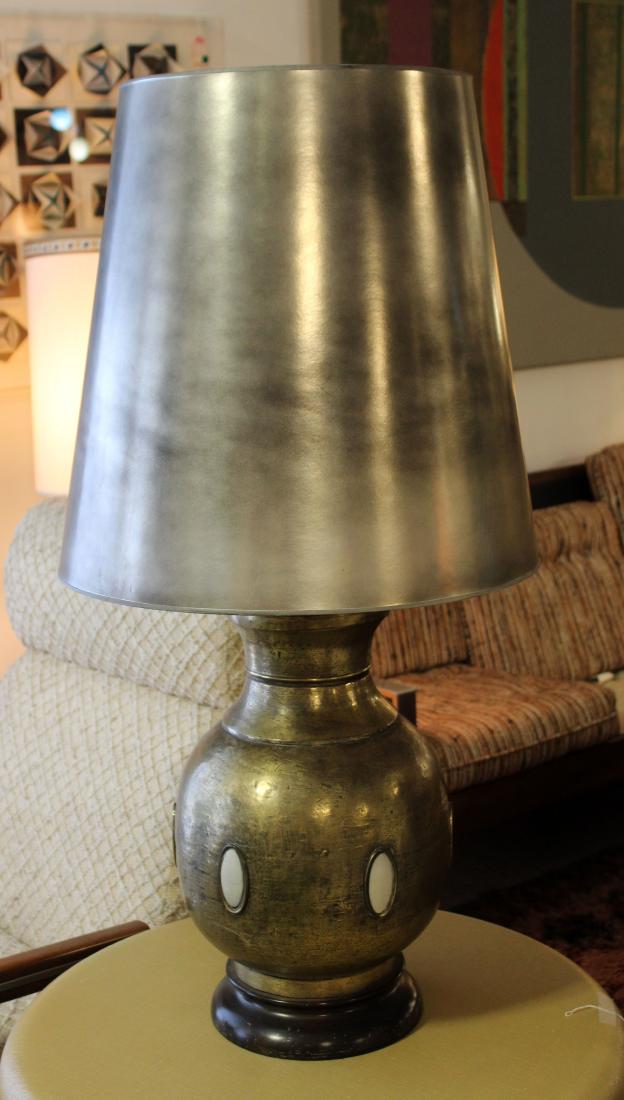 Large Modern Metal Table Lamp (1 of 3)