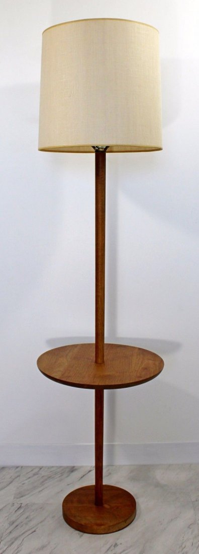 Danish Teak Floor Lamp Table (1 of 5)