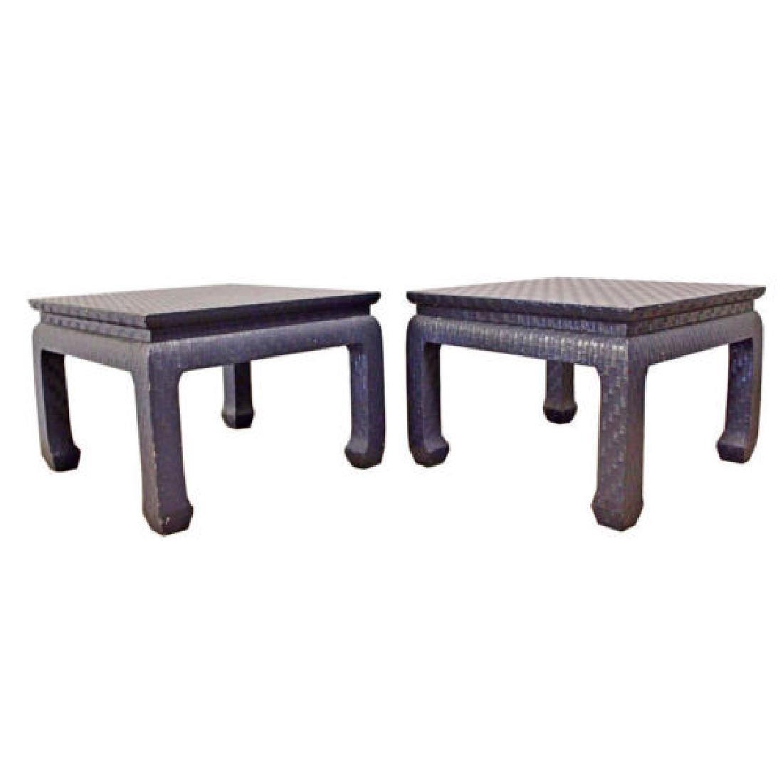 Pair of Baker Far East Collection Linen Wrapped Side (1 of 5)