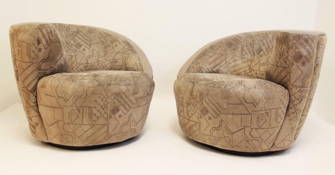 Pair of Kagan Directional Swivel Corkscrew Chairs (1 of 4)