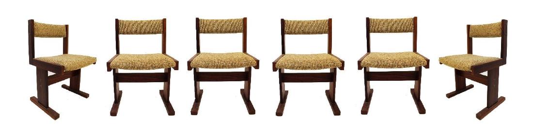 Danish Rosewood Set of 6 Side Dining Chairs 1960s (1 of 4)