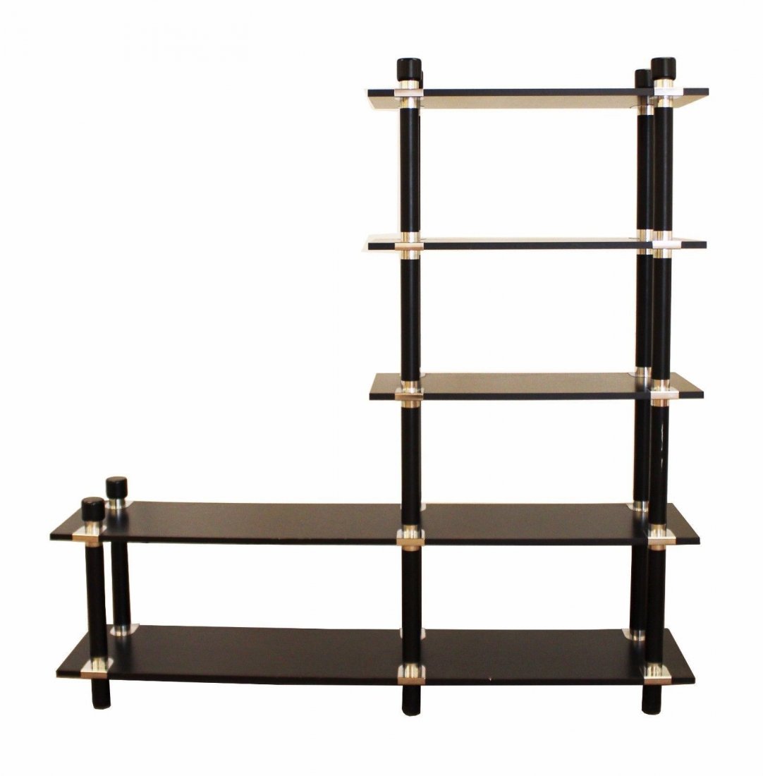 Black Chrome Etagere Wall Shelving Unit Knoll Era (1 of 9)