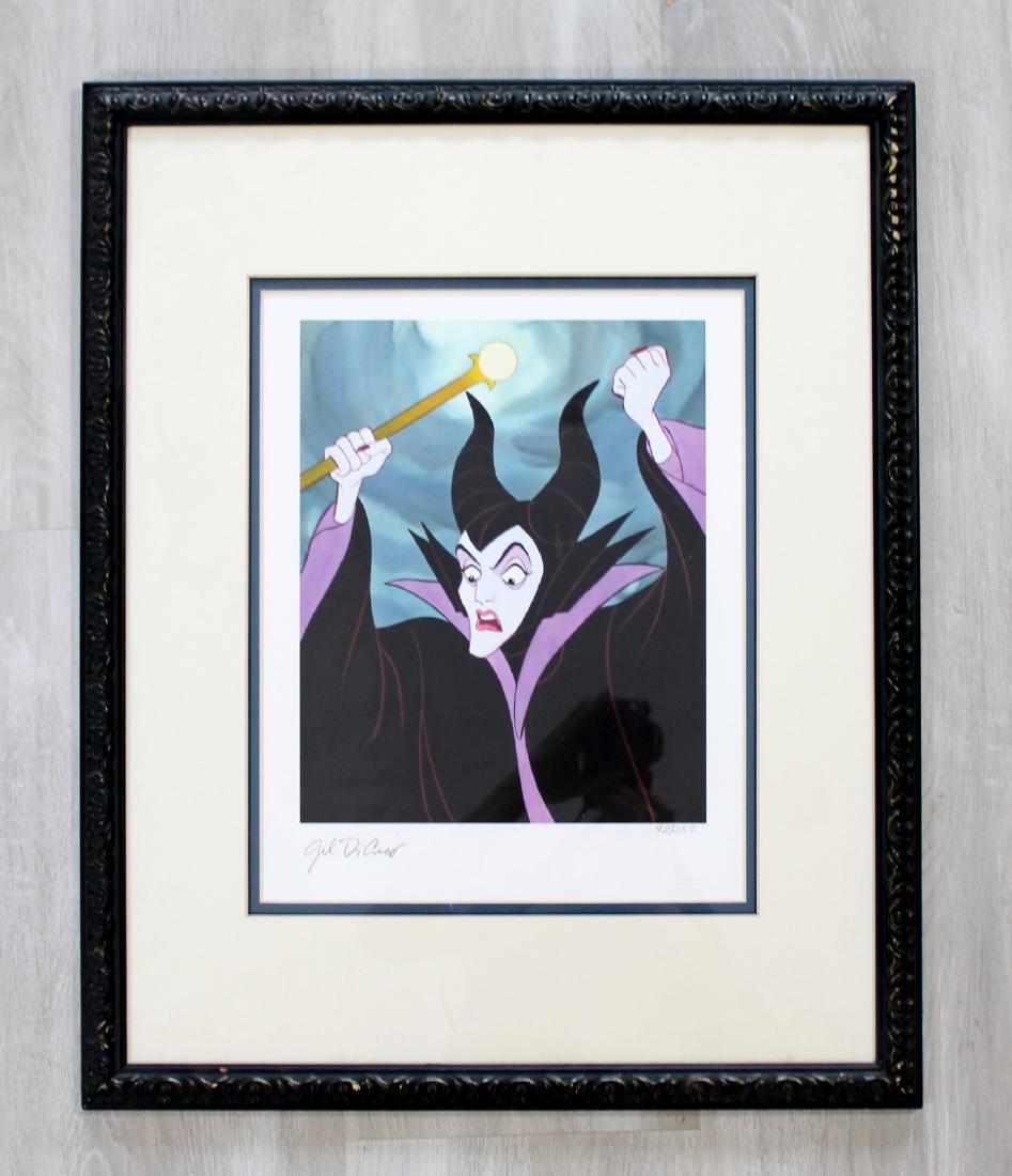 Maleficent I'm So Misunderstood Signed Disney Serigraph: Disney Seri-cel of Maleficent from Sleeping Beauty hand signed. This piece measures 21.5" x 19.5" framed, and 11.5" x 8.5" unframed.