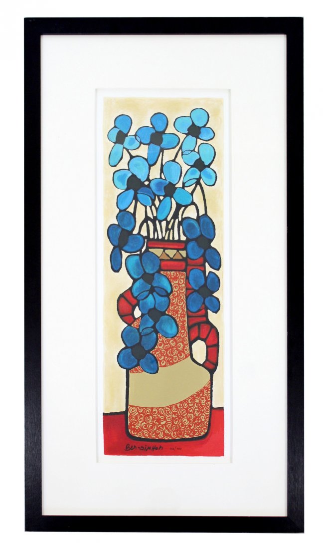 Avi Ben-Simhon Hand Signed Ltd Ed. Serigraph 332/450: For your consideration is a framed, hand signed serigraph, entitled "Tranquility," numbered 332/450. Avi Ben-Simhon has been deeply inspired by Fauvist and Cubist painters, while creating his signatur