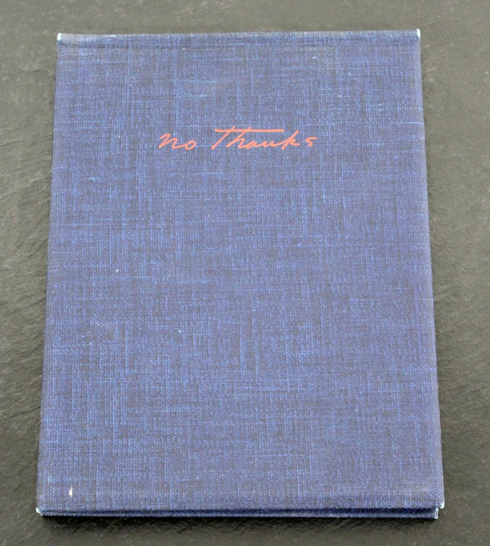E.E. Cummings No Thanks De Luxe Limited Edition #52: For your consideration is this rare book, "No Thanks," signed by E.E. Cummings.