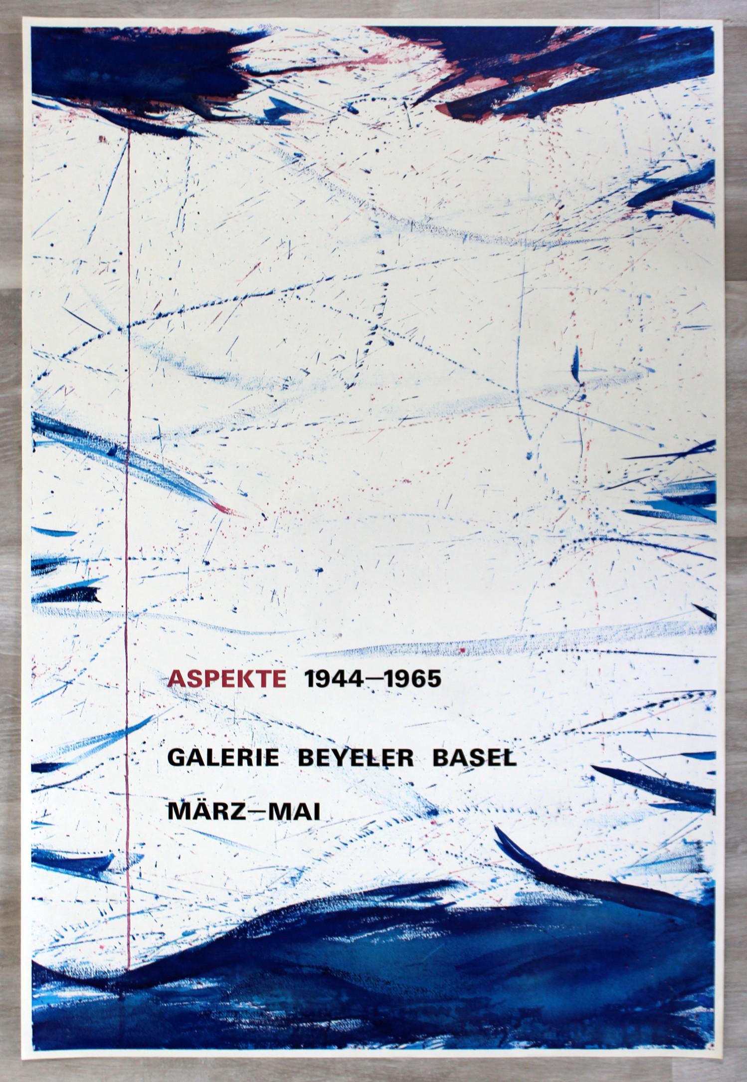 Mod Modern Aspekte Poster Galerie Beyeler Basel: For your consideration is an unframed, vintage Aspekte poster for Galerie Beyeler Basel Marz-Mai